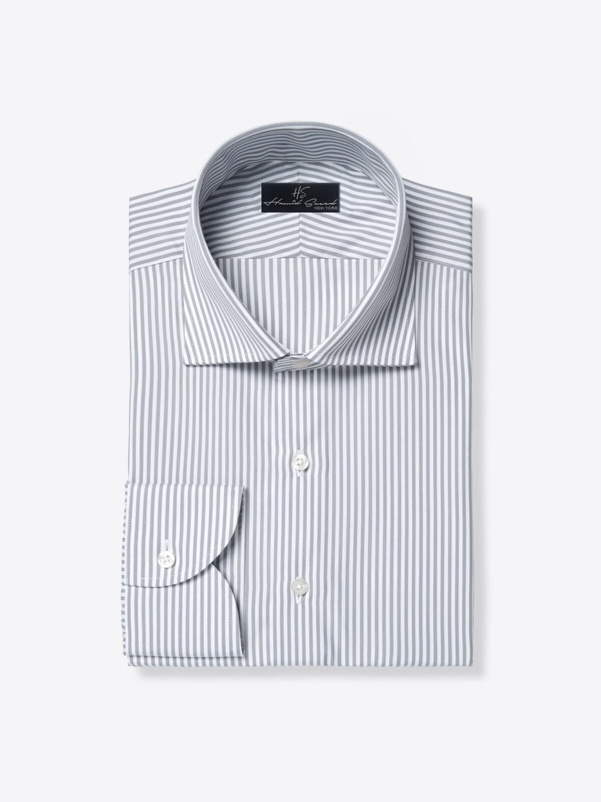 The Stanton 120s Broadcloth Dress grey bengal stripe (shirt)